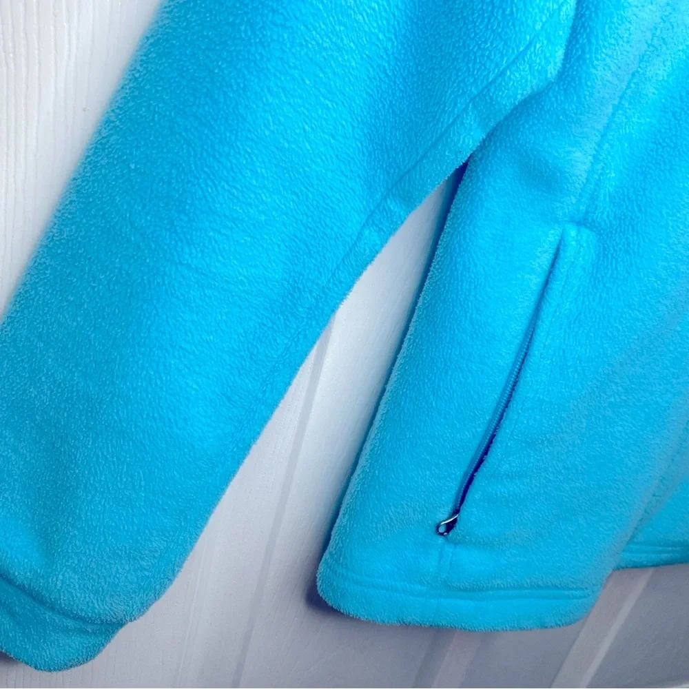 Vintage 90s Columbia Sportswear Retro Turquoise Blue Petite XS Y2K Style Jacket